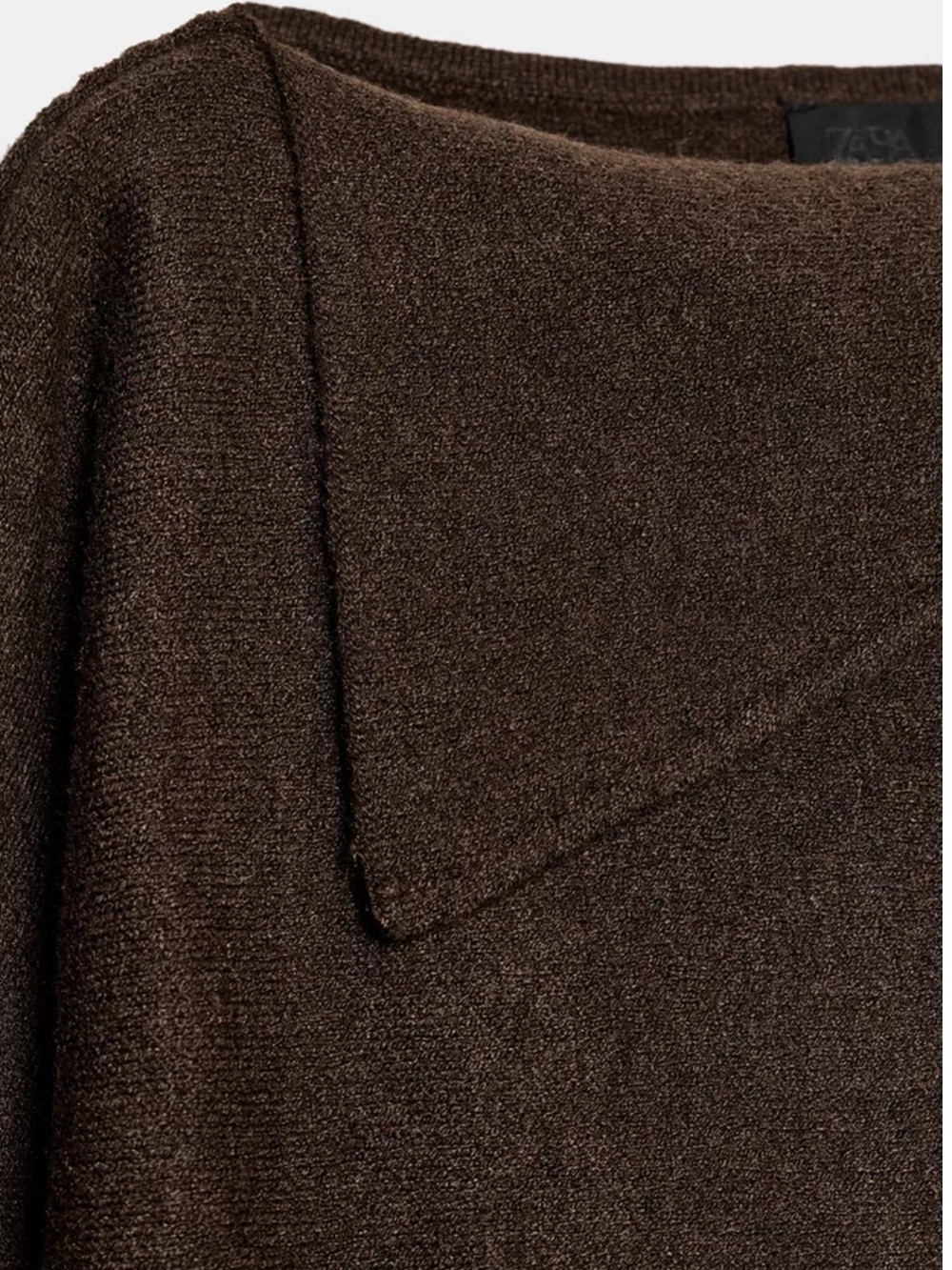 ZARA NWT Brown Wool Blend Knit Top & A-Line Midi Skirt Matching Set M - Picture 7 of 10
